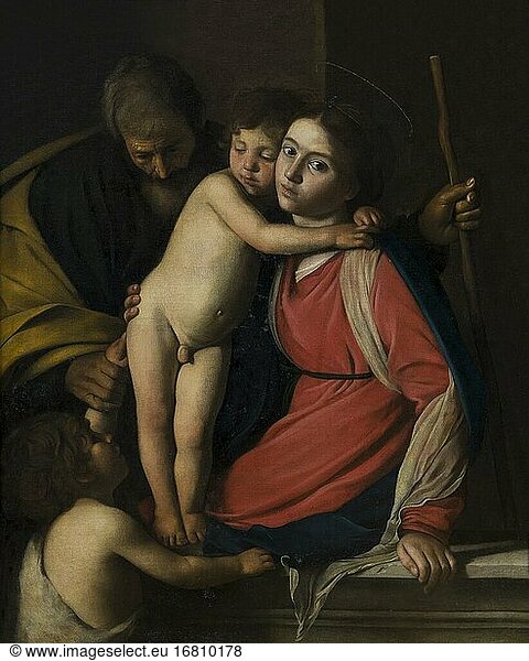 The Holy Family with the Infant Saint John the Baptist  Caravaggio  1600's  Metropolitan Museum of Art  Manhattan  New York City  USA  North America.