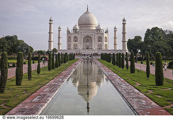 The iconic Taj Mahal  one of the Seven Wonders of the World.