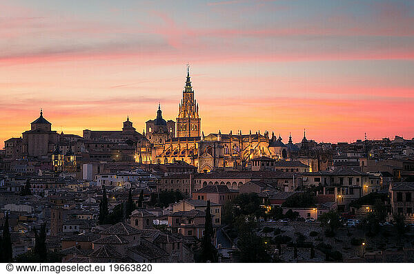 The imposing cathedral of Toledo