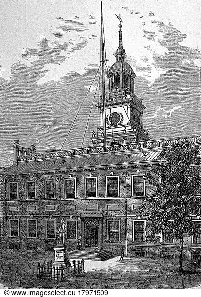 The Independence Chapel in Philadelphia  Pennsylvania  America  around 1890