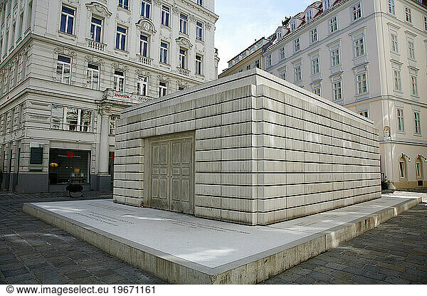 The Jewish Holocaust Memorial in Judenplatz  Vienna  Austria.