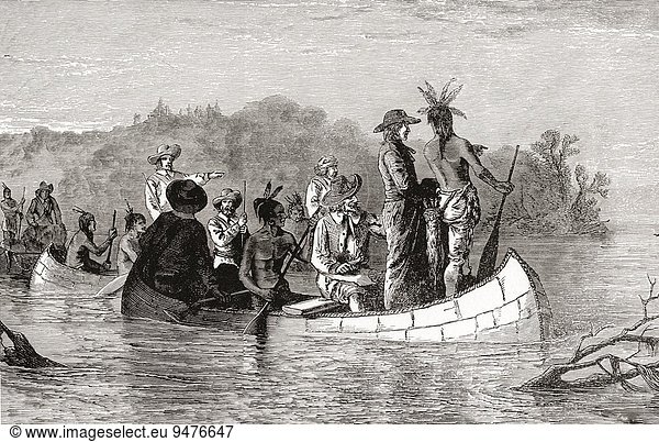 The Joliet-Marquette expedition discover the Mississippi in 1673. Louis ...