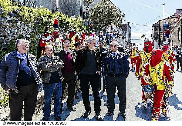 The Judei or jews  taking part in the ceremony on Good Friday morning in San Fratello  Province of Messina  Sicily  Italy  Europe