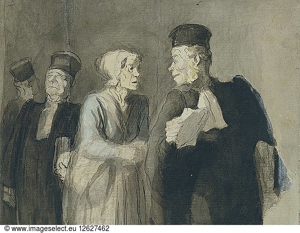 The Lawyer and his client  1862-64. Artist: Honore Daumier.