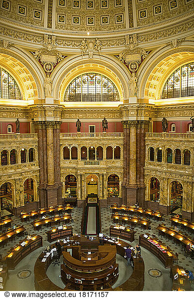 The Library of Congress in Washington  District of Columbia  USA; Washington  District of Columbia  United States of America