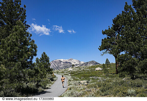 The Mammoth Lakes Loop offers a bike path to walk or ride for several miles that provides views and a great place to exercise outdoors.