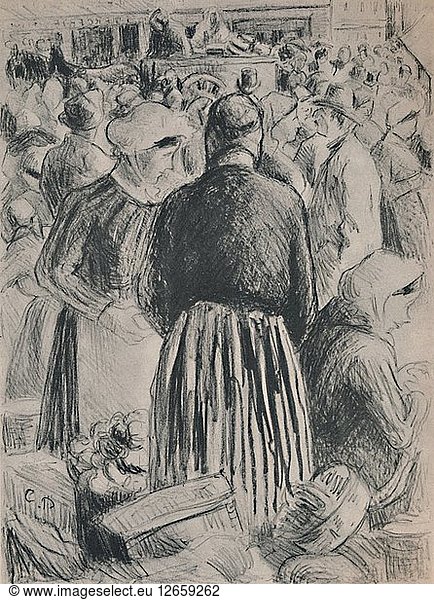 The Market at Pontoise  1895  (1946). Artist: Camille Pissarro.