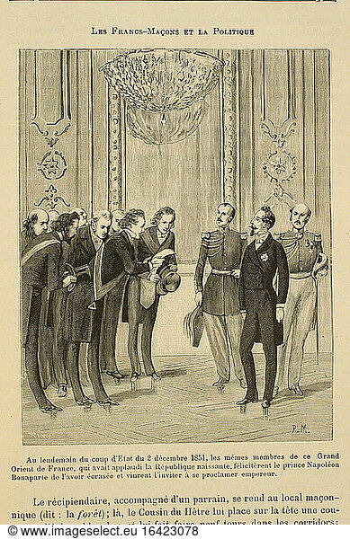 The Masons congratulate Napoleon III
