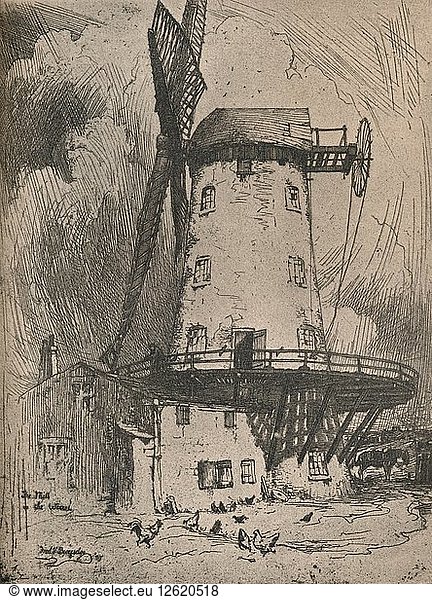 The Mill in the Wirral  c1900. Artist: Frederick Vango Burridge.