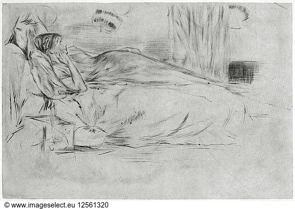 The Model  Lying Down  c1864 (1904).Artist: James Abbott McNeill Whistler