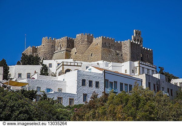 The Monastery of Saint John the Theologian  UNESCO World Heritage Site  Patmos  Dodecanese  Greek Islands  Greece