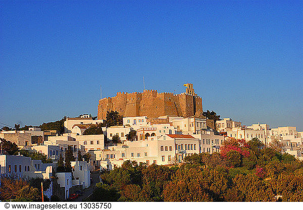 The Monastery of Saint John the Theologian UNESCO World Heritage Site Patmos Dodecanese Greek Islands Greece