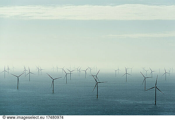 The Netherlands  Zeeland  Domburg  Offshore wind farm in North Sea