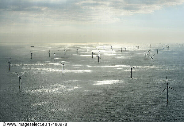 The Netherlands  Zeeland  Domburg  Offshore wind farm in North Sea