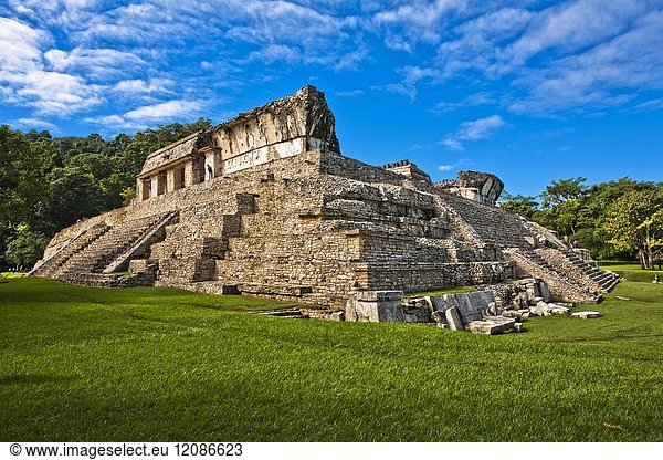 The Palace  Maya archaeological site  Palenque  Chiapas State Mexico  Central America.