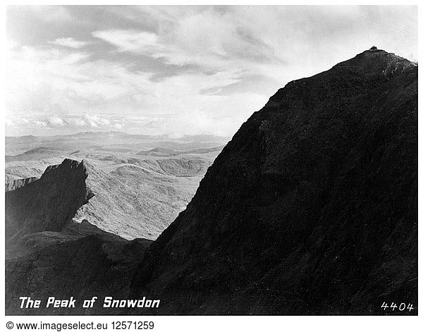 The Peak of Snowdon  Wales. Artist: Unknown