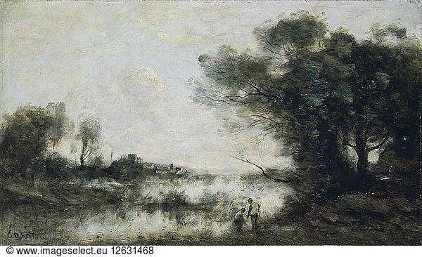 The pond  c1820-1875. Artist: Jean-Baptiste-Camille Corot.