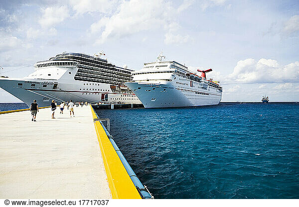 The Port Area Of Cozumel  Mexico.
