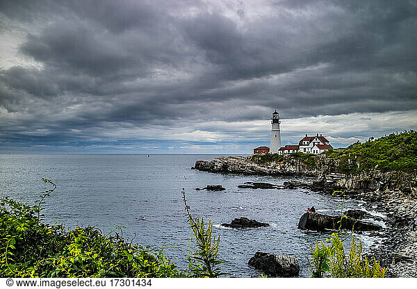 The Portland Head Lighthouse in Cape Elizabeth  Maine