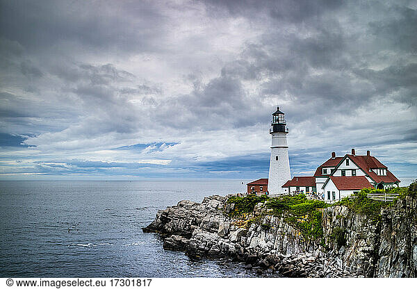 The Portland Head Lighthouse in Cape Elizabeth  Maine