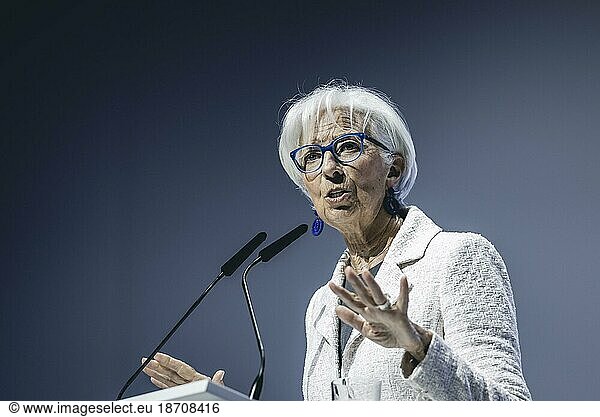 The President of the European Central Bank  Christine Lagarde  at the Sparkassentag. Hanover  01.06.2023.  Hanover  Germany  Europe