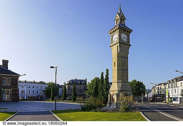 The Prince Albert Memorial Clock  also known as the Four Faced Liar because each dial shows four different times  Barnstaple  Devon  England  United Kingdom  Europe