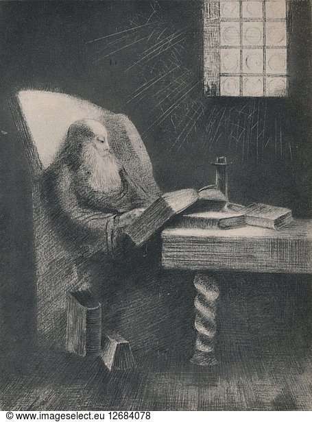 The Reader  c.1892  (1946). Artist: Odilon Redon.