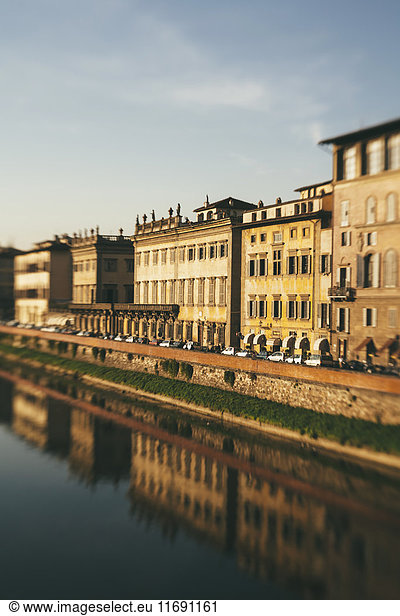 The River Arno and historic buildings of Florence city