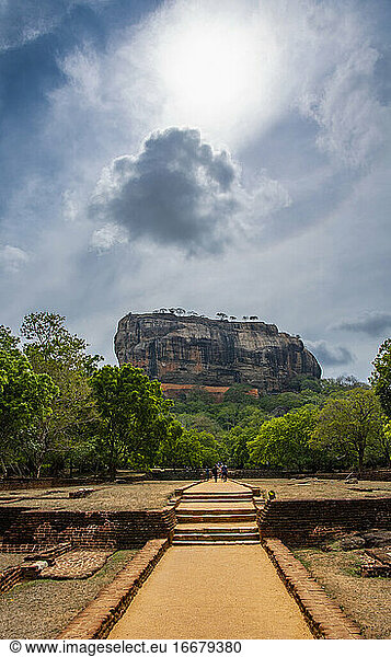 the rock fortress at Sigiriya in Sri Lanka