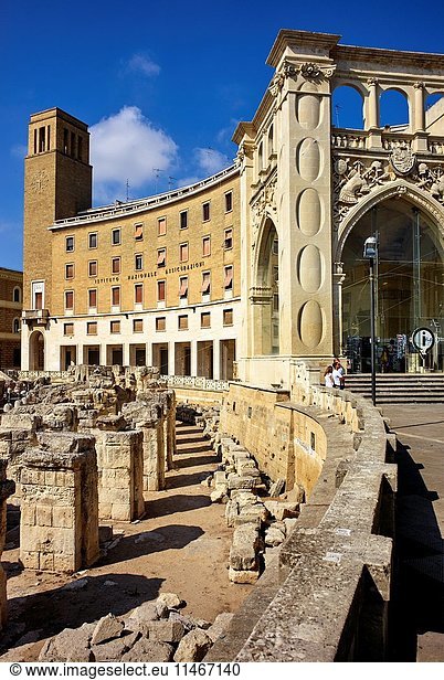 The Roman Amphitheatre. Lecce Apulia Italy