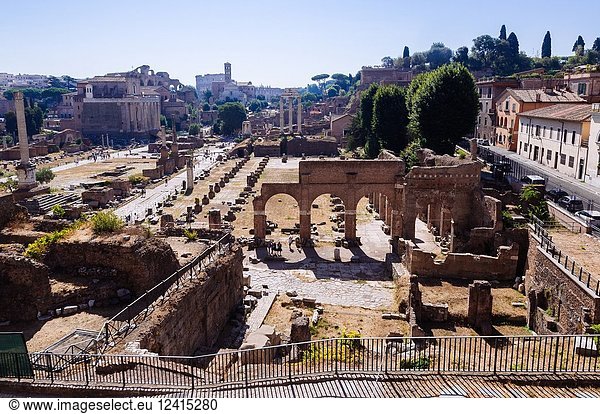 The Roman Forum,  Rome,  Lazio region,  Italy.