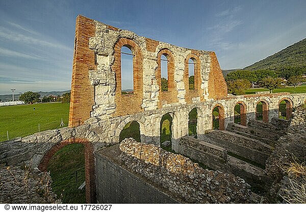 The Roman Theater  Gubbio  Province of Perugia  Umbria  Italy  Europe