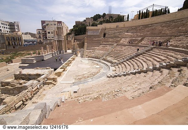 The Roman Theatre in Cartagena  Spain on June 4  2017.