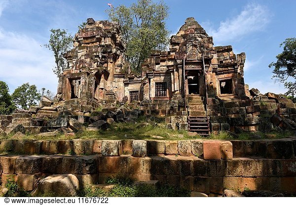 The ruins of Wat Ek Phnom near Battambang Cambodia Indochina Southeast Asia Asia.