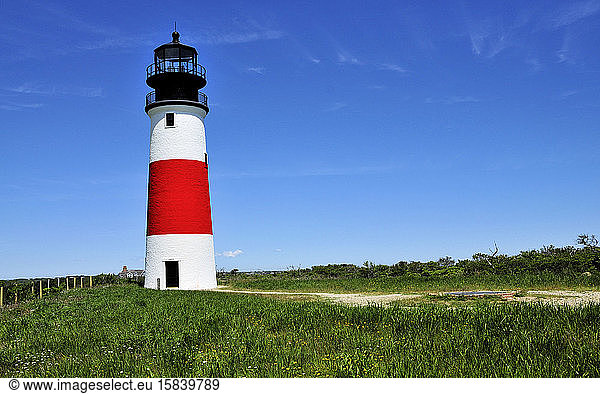 The Sankaty Lighthouse on Nantucket Island  Massachusetts