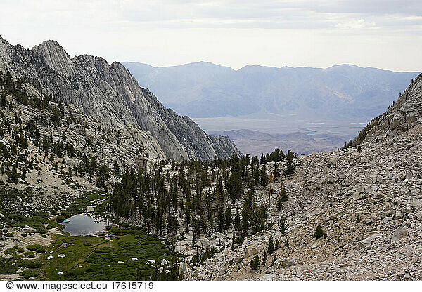 The Sierra Nevada mountains near Mount Whitney.
