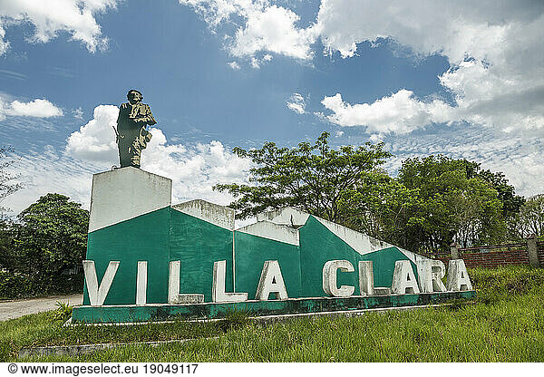 The Sign at the Entrance of Villa Clara Province. Villa Clara  Cuba