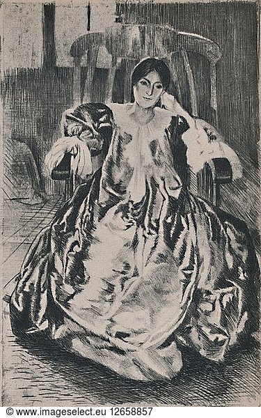 The Silk Dress  1887  (1946). Artist: Paul Albert Besnard.