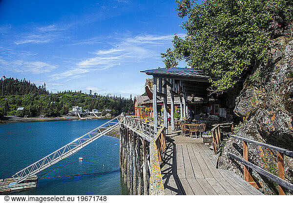 The small community of Halibut Cove near Homer in southern Alaska has no cars  no roads and one of the best restaurants in all of the country.