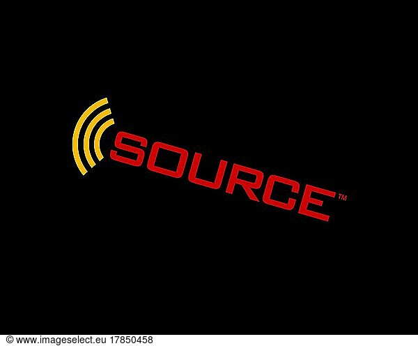 The Source Einzelhandel  er The Source Einzelhandel  er  gedrehtes Logo  Schwarzer Hintergrund B