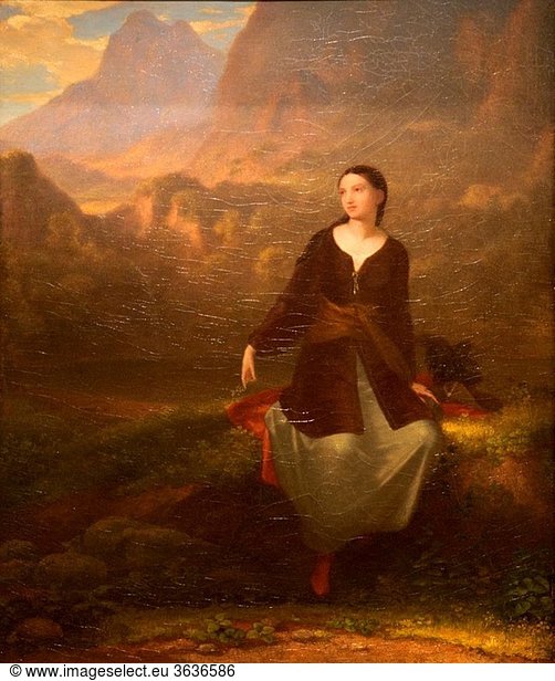 The Spanish Girl in Reverie  1831  by Washington Allston American  1779–1843  Oil on canvas  30 x 25 in 76 2 x 63 5 cm  Metropolitan Museum of Art  New York City
