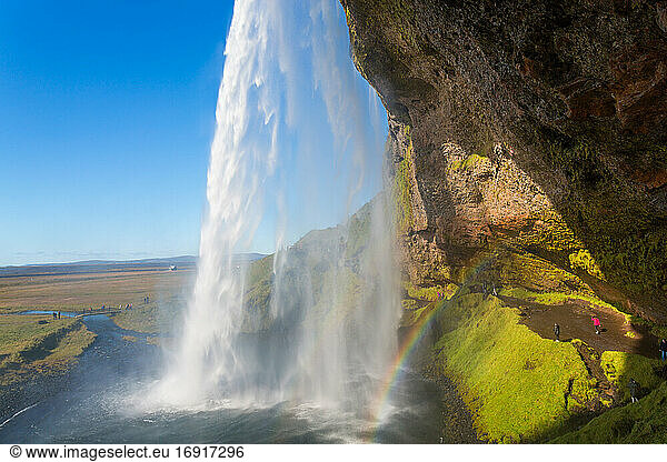 The spectacular Seljalandsfoss Waterfall  South Iceland