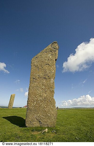The Standing Stones of Stenness  Stromness  Orkney Islands  Scotland  Neolithic Cult Site  Standing Stones of Stenness  Standing Stones of Stenness