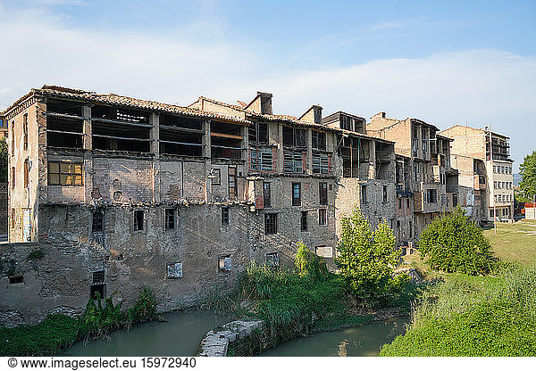 The tannery district  Vic  Barcelona province  Catalonia  Spain  Europe