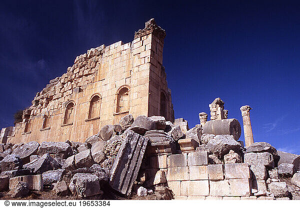 The Temple of Zeus in the old Roman and Crusader city of Jerash.