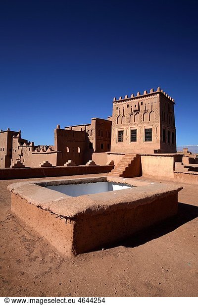The terrace of Taourirt Kasbah  Ouarzazate  Morocco