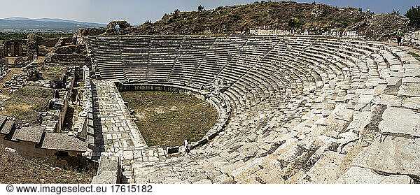 The theatre in the ruins of Aphrodisias  near Pamukkale  Turkey.; Aphrodisias  Anatolia  Turkey.