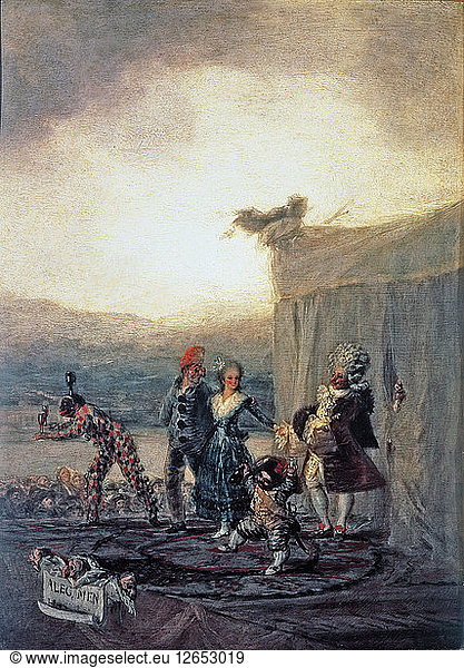 The travelling comedians  1793  oil painting by Francisco de Goya.