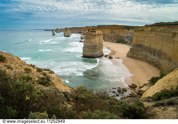The Twelve Apostles geological formation a couple hours from Melbourne  Victoria  Australia  Pacific