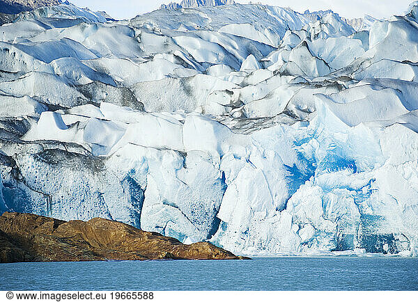 The Viedma Glacier terminating into Lago Viedma  Chalten  Argentina.